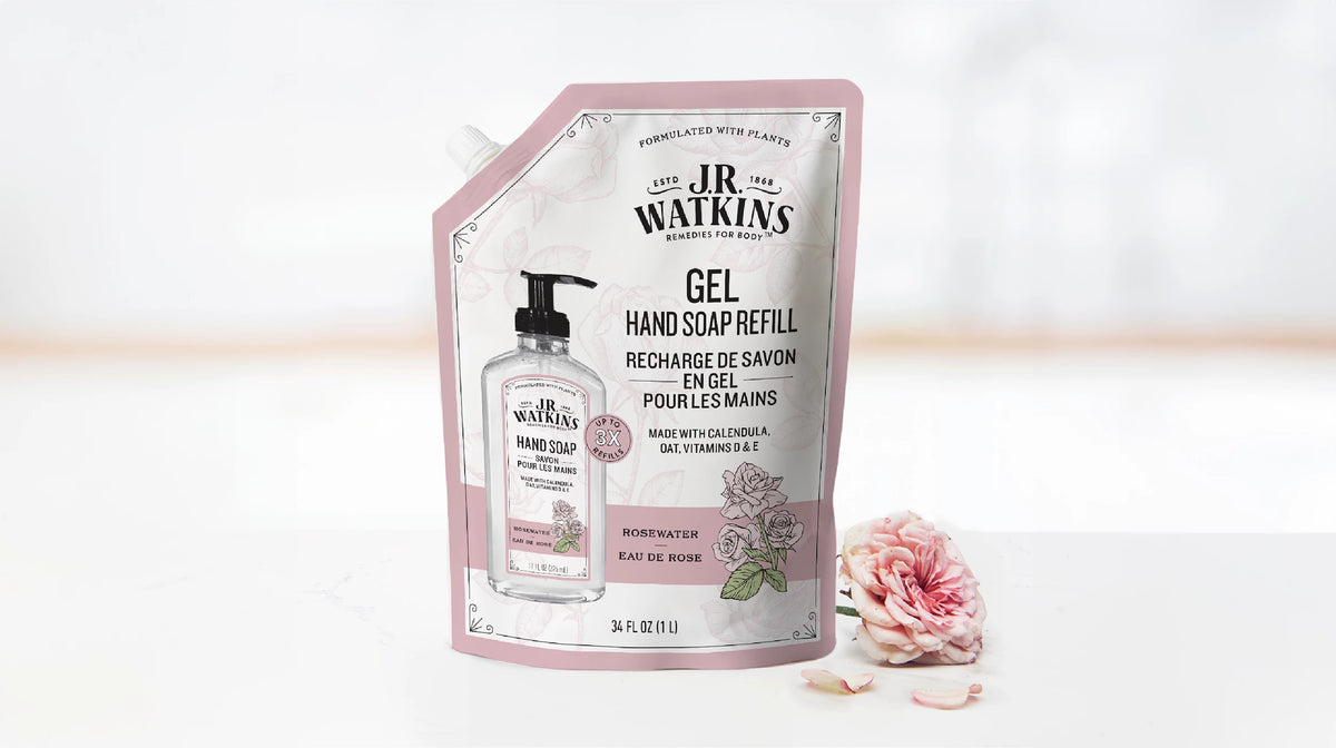 Hand Soap Gel Rosewater 34floz Refill