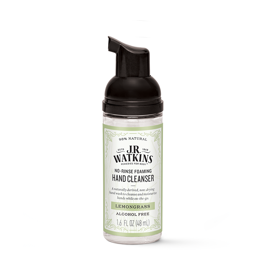 No-Rinse Foaming Hand Cleanser, 1.6 fl oz, Lemongrass – The J.R. Watkins Co