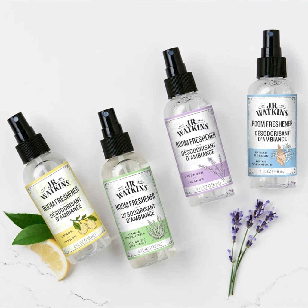 J.R. Watkins Room Freshener sprays including Ocean Breeze